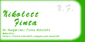 nikolett finta business card